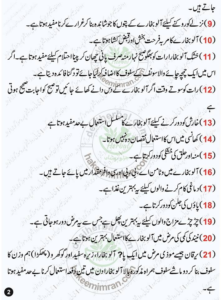 Aloo Bukhara Ke Fawaid (Plum Benefits in Urdu) Aloo Bukhara Benefits