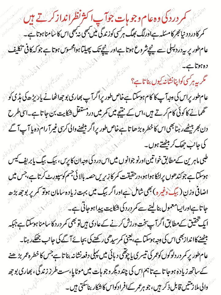 Lower and Upper Back Pain Home Remedies in Urdu By Hakeem Imran Kamboh